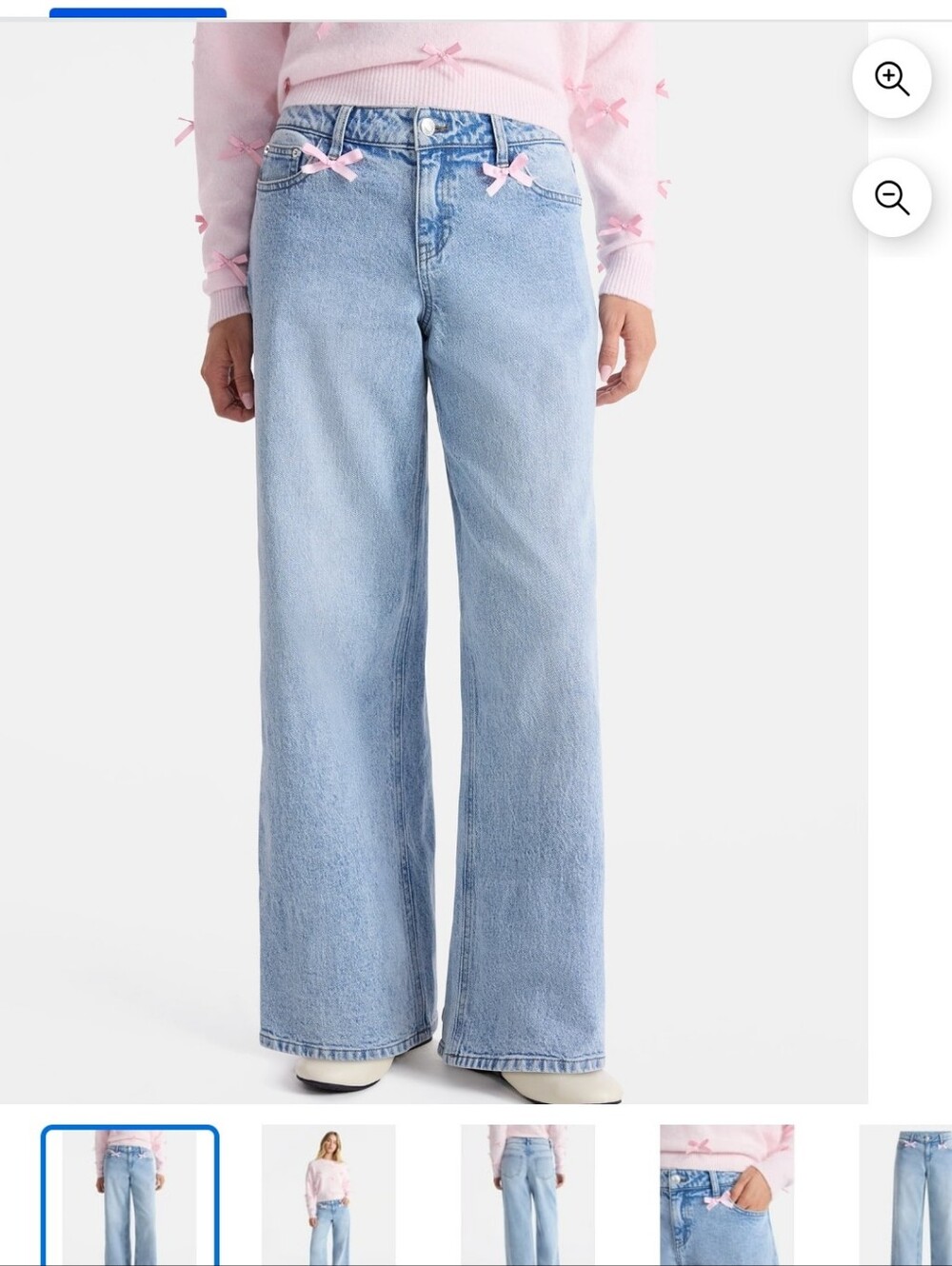 No Boundaries Sz 12 Stone Wash Wide Leg Jeans